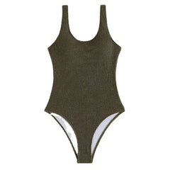 Green Backless One-Piece Swimsuit