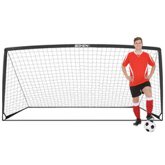 BOHEN 12x6FT Sturdy Metal Soccer Goal with Bag