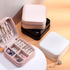 Portable PU Leather Jewelry Storage Box