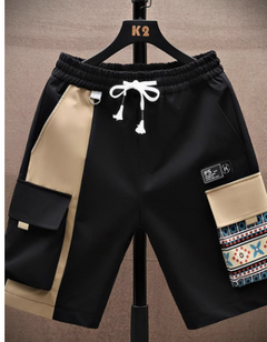Loose Five-Point Overalls Shorts for Men