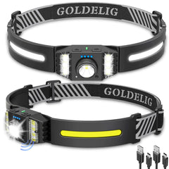 LUMIFLEX Twin LED Headlamps 1200 Lumens 9 Modes