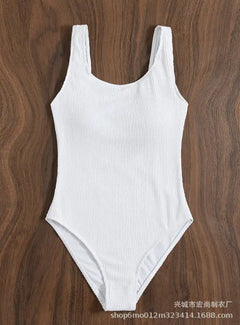 Green Backless One-Piece Swimsuit