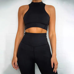 Summer Bright Color Ladies Yoga Suit with Back Zipper