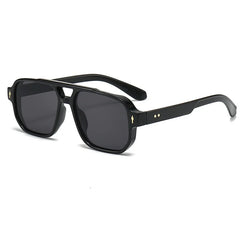 New Retro Double Bridge Square Sunglasses