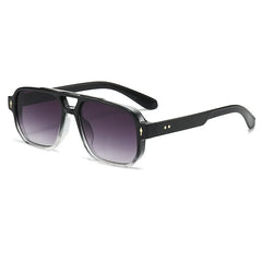 New Retro Double Bridge Square Sunglasses
