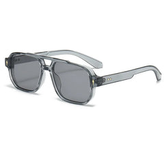 New Retro Double Bridge Square Sunglasses