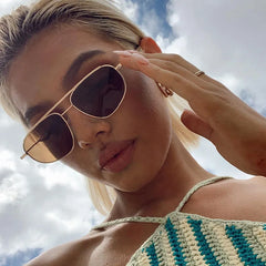 Luxury Brand Design Trendy Square Sun Glasses