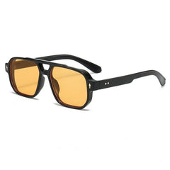 New Retro Double Bridge Square Sunglasses
