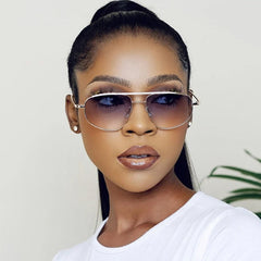 Luxury Brand Design Trendy Square Sun Glasses