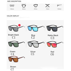 Luxury Square Vintage Polarized Sunglasses