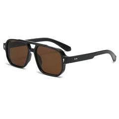 New Retro Double Bridge Square Sunglasses
