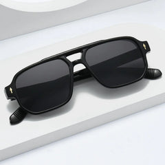 New Retro Double Bridge Square Sunglasses