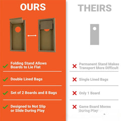 2Pcs Cornhole Set  Corn Hole Boards Set with 8 Bags Gift