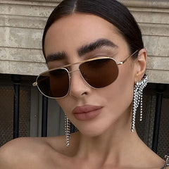 Luxury Brand Design Trendy Square Sun Glasses