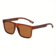 Retro Walnut Ultra-Light Square Polarized Sun Glasses