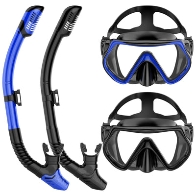 Adults' Panoramic Snorkel Set with Dry-Top System