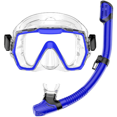 Adult Snorkel Set with Anti-Fog Panoramic Mask