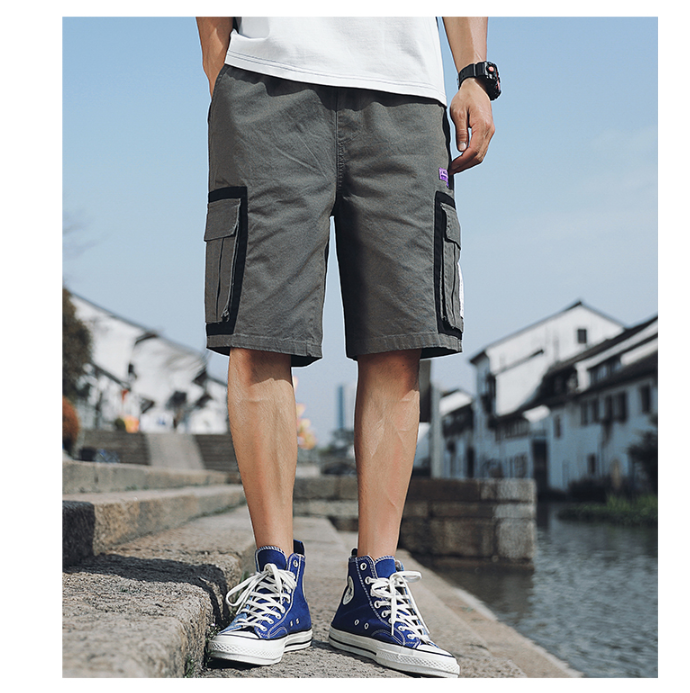 Loose Five-Point Overalls Shorts for Men