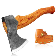 NedFoss 13" Carbon Steel Camping Axe with Leather Sheath