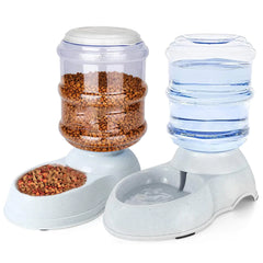 Automatic Dog Feeder and Water Dispenser Set for Large Dogs 3 Gallon Gravity Dog Cat Food and Water Dispenser Set with Pet Food BowlLarge Dog Food Water Dispenser Station