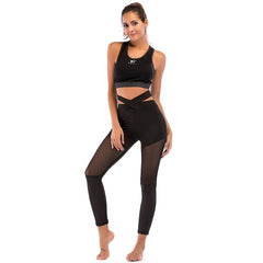 High-Waisted Cross Waist Yoga Pants for Women